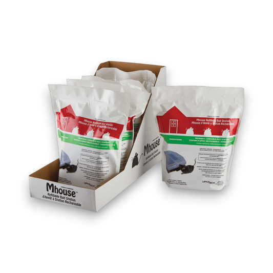 MHOUSE, 5 Stations d'Appâts Rechargeables pour Souris et Autres Petits Rongeurs (60 appâts)