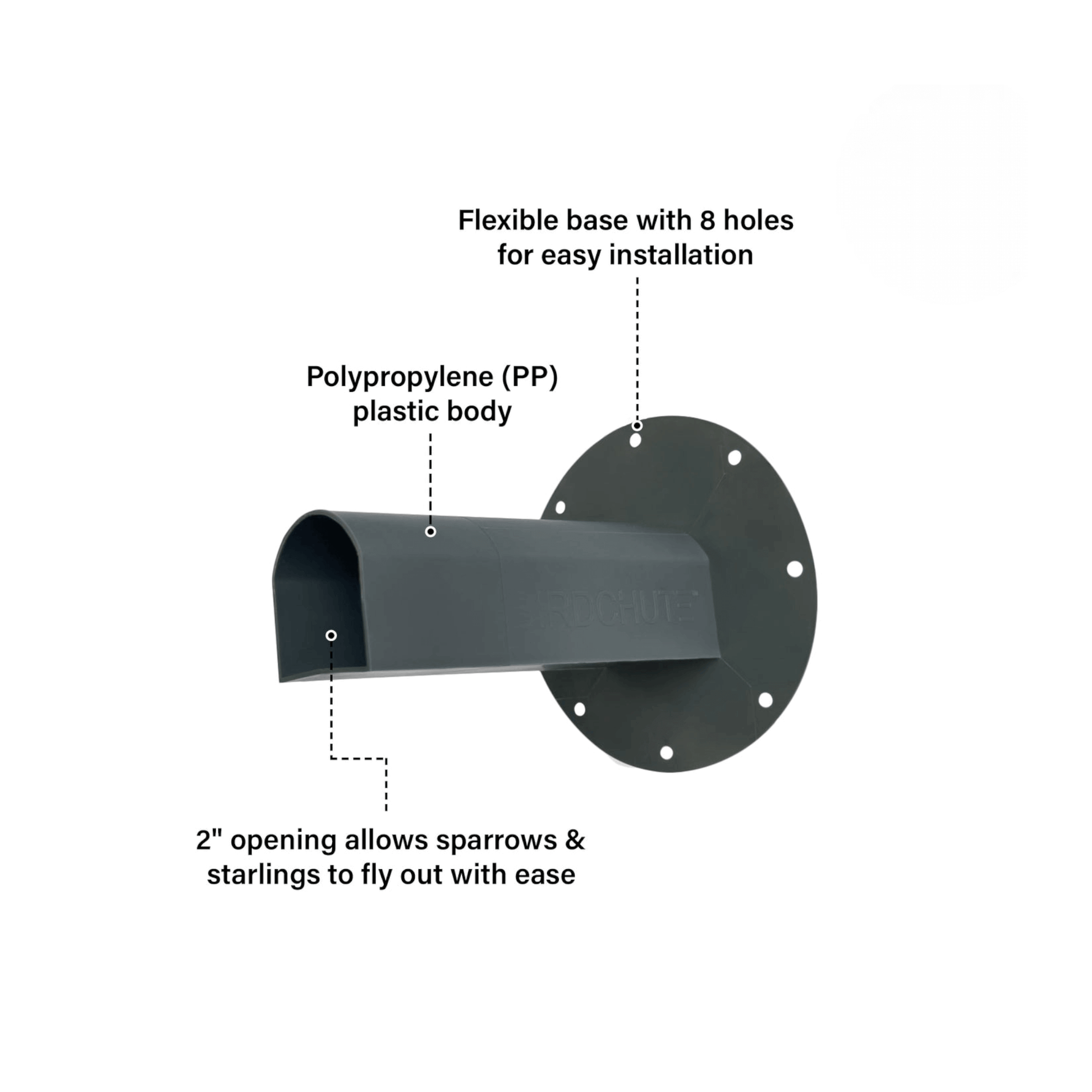 RHINO, BirdChute Porte à Sens Unique pour Oiseau à l'Intérieur | L'exterminateur en ligne