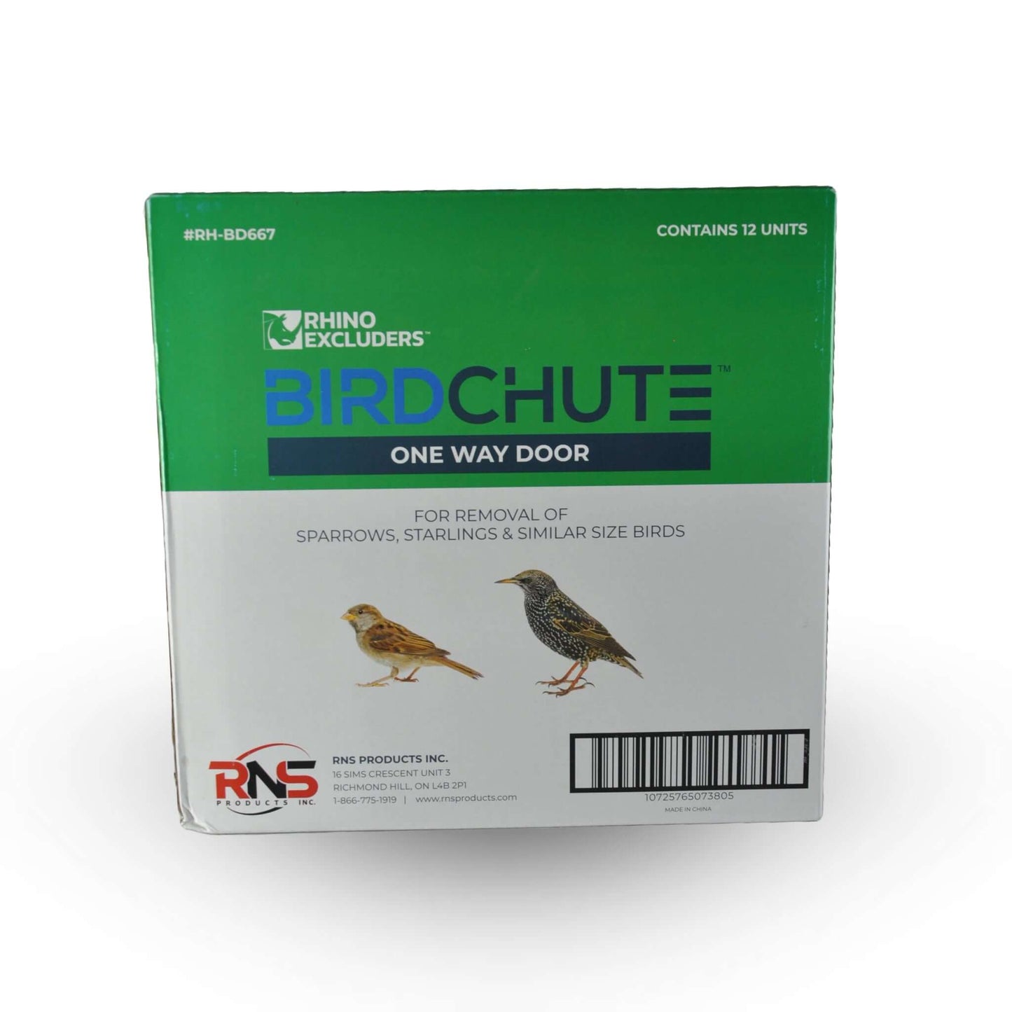 RHINO, BirdChute Porte à Sens Unique pour Oiseau à l'Intérieur | L'exterminateur en ligne