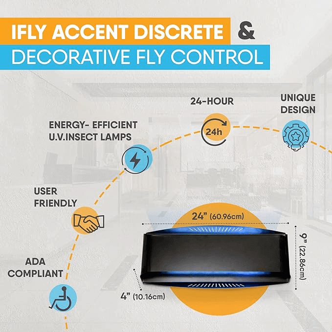Piège à Mouche Lumineux Gardner iFly Accent avec 2X15W T8 18'' incassable FL-30BLS | L'exterminateur en ligne