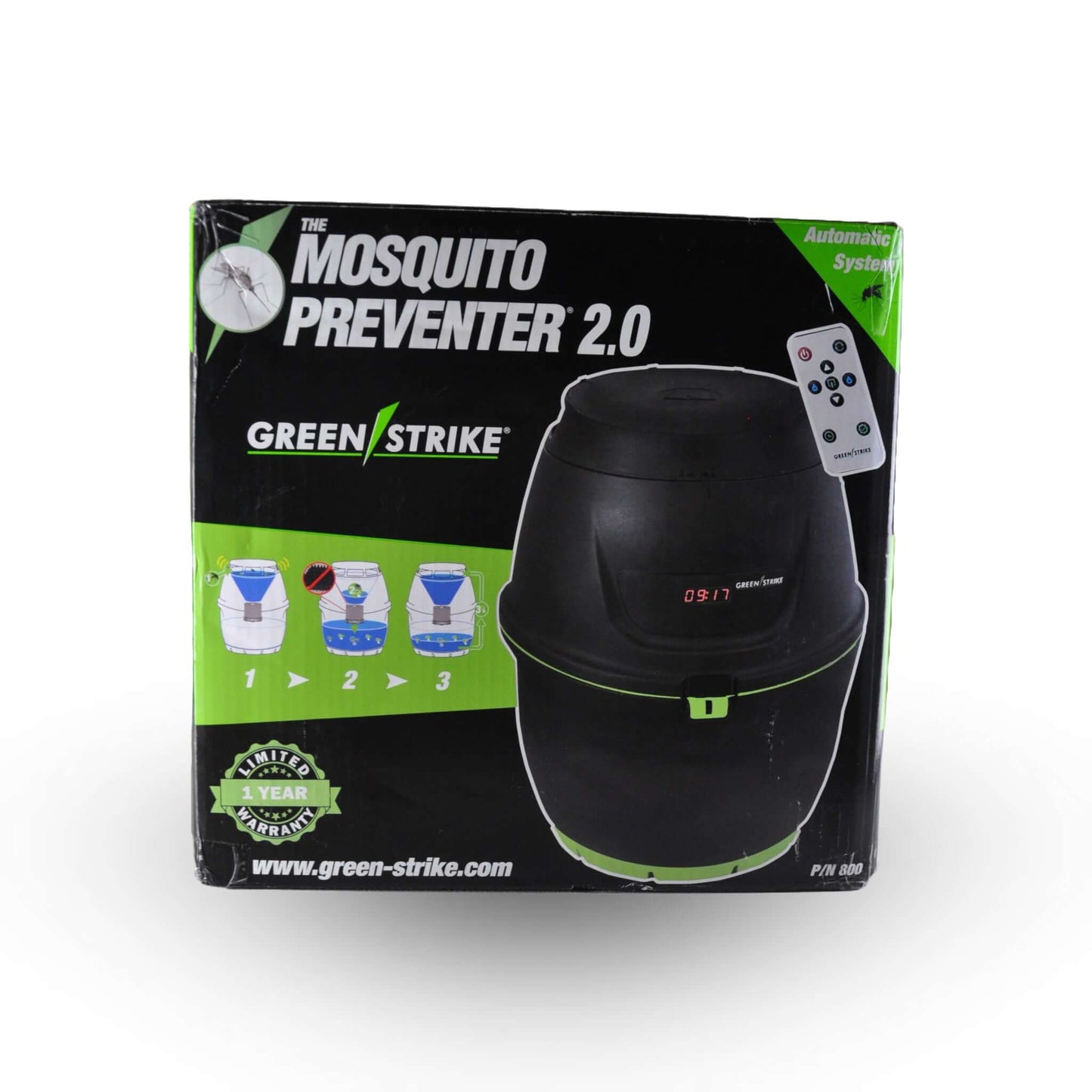 GREENSTRIKE, Piège Technologique Automatique Contre les Moustiques 2.0 800CU | L'exterminateur en ligne