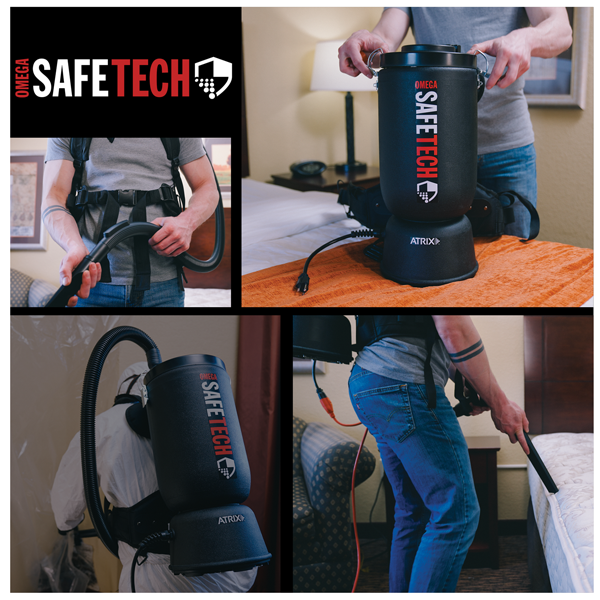 Aspirateur dorsal Omega SafeTech HEPA – Pour particules dangereuses