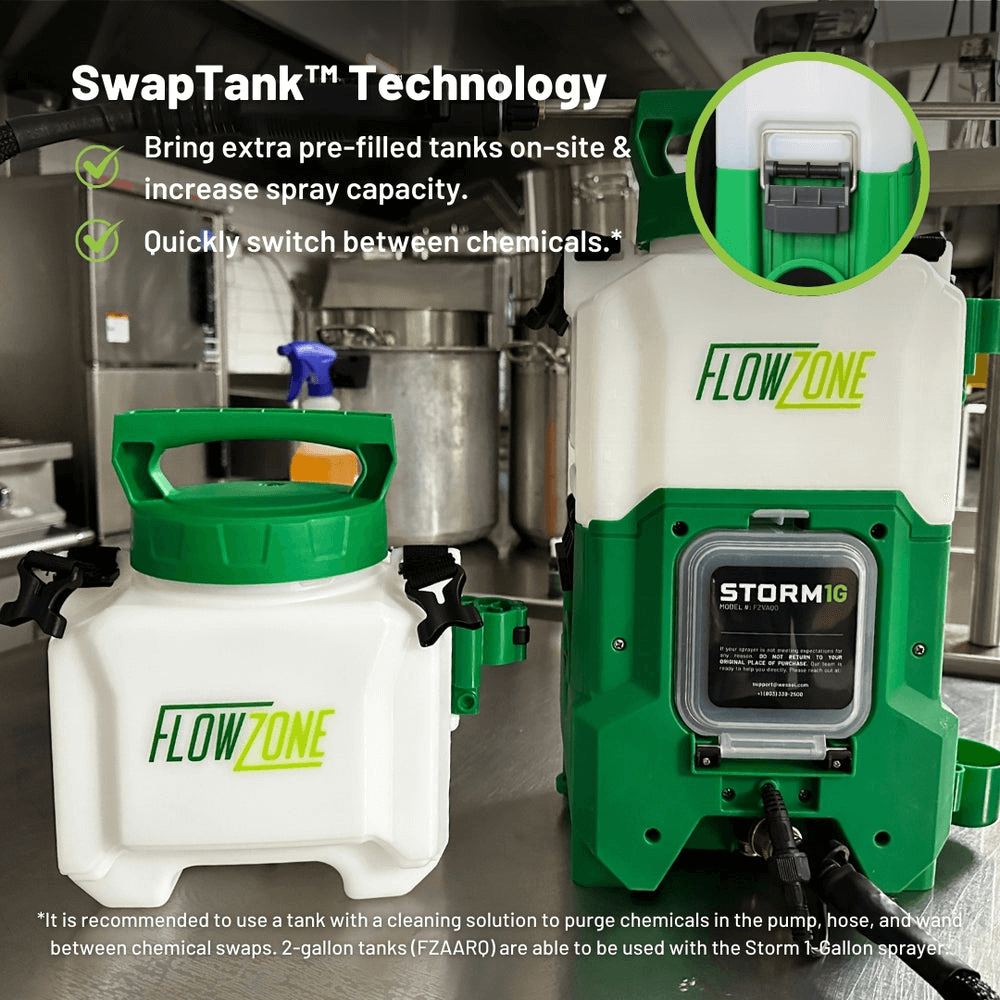 Pulvérisateur portatif FlowZone Storm 1G 3,78 L avec réservoir interchangeable | L'exterminateur en ligne