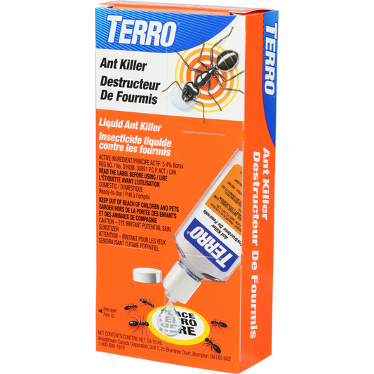 TERRO appât Liquide  anti-fourmis charpentière  59,15 mL – Élimine toute la colonie