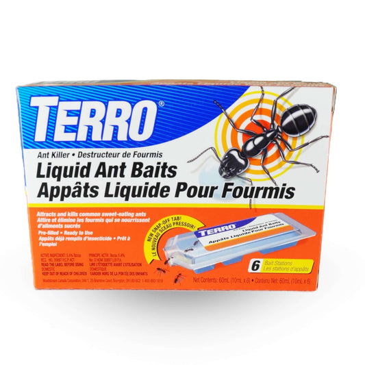 TERRO, Appât Liquide pour Fourmis à Base de Borax (Paquet de 6) | L'exterminateur en ligne