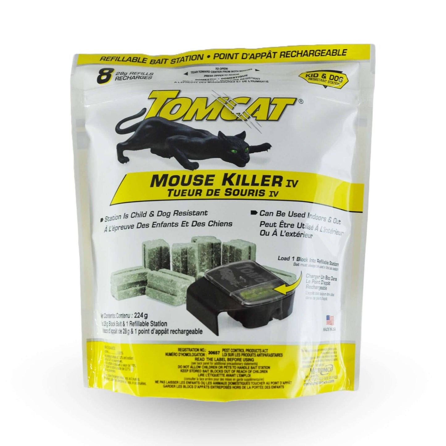 TOMCAT, Station d'Appât de recharge avec Bloc de Rodenticides pour Éliminer les Souris et Petits Rongeurs | L'exterminateur en ligne