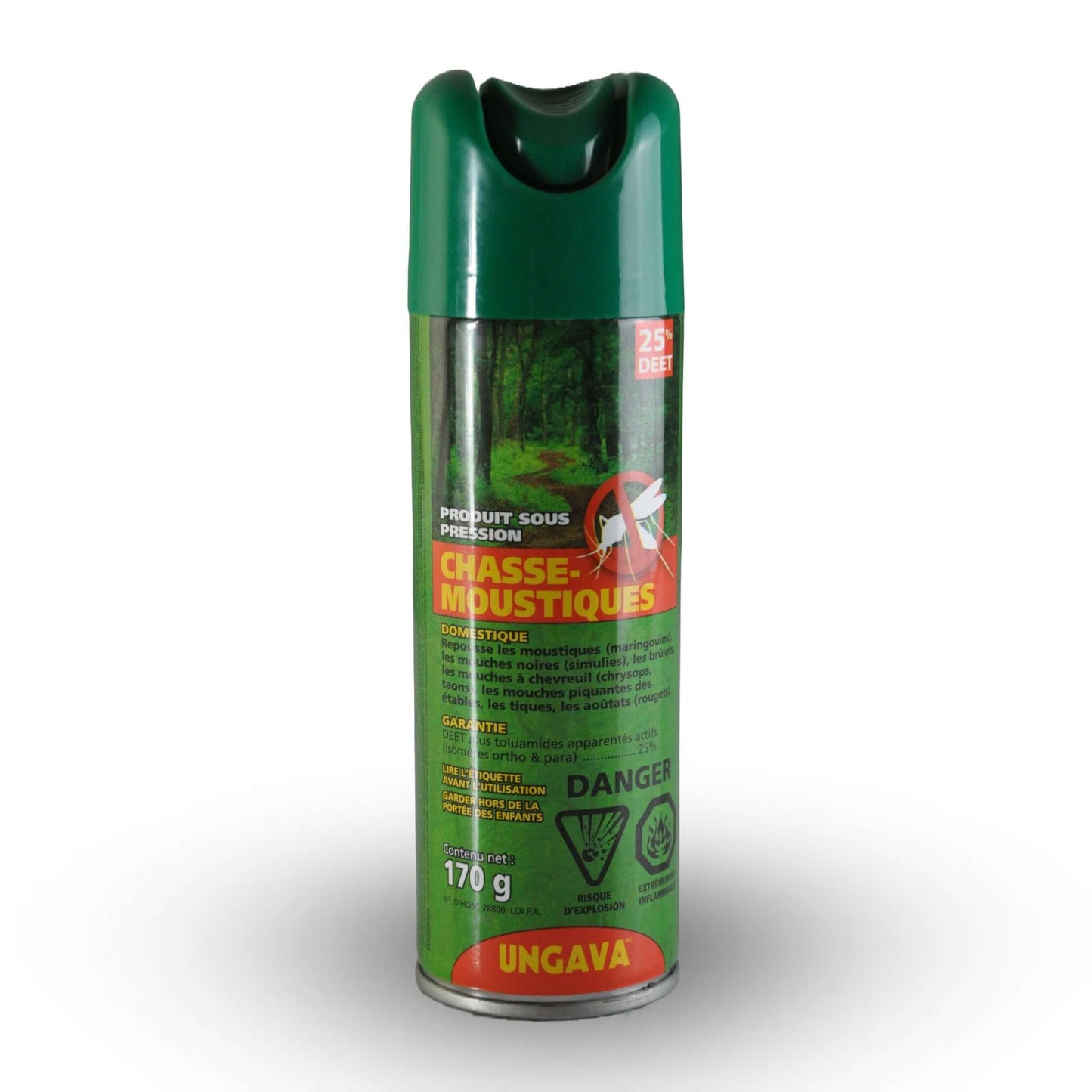 UNGAVA, Chasse-Moustique Vaporisateur 25% DEET 170g | L'exterminateur en ligne