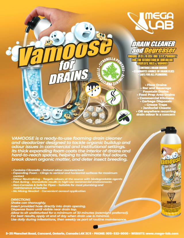 Vamoose pour canalisations – Nettoyant et désodorisant moussant prêt à l’emploi