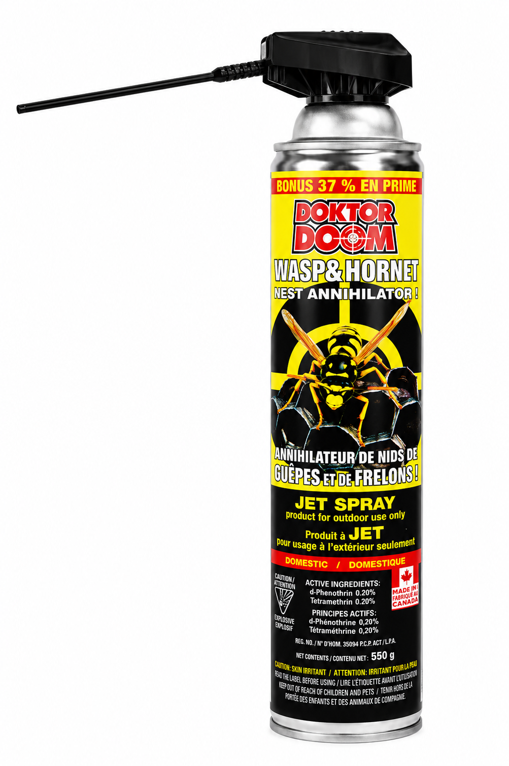 Aerosol Doktor Doom Avispas y Hornets, 550g | Destrucción de Nidos