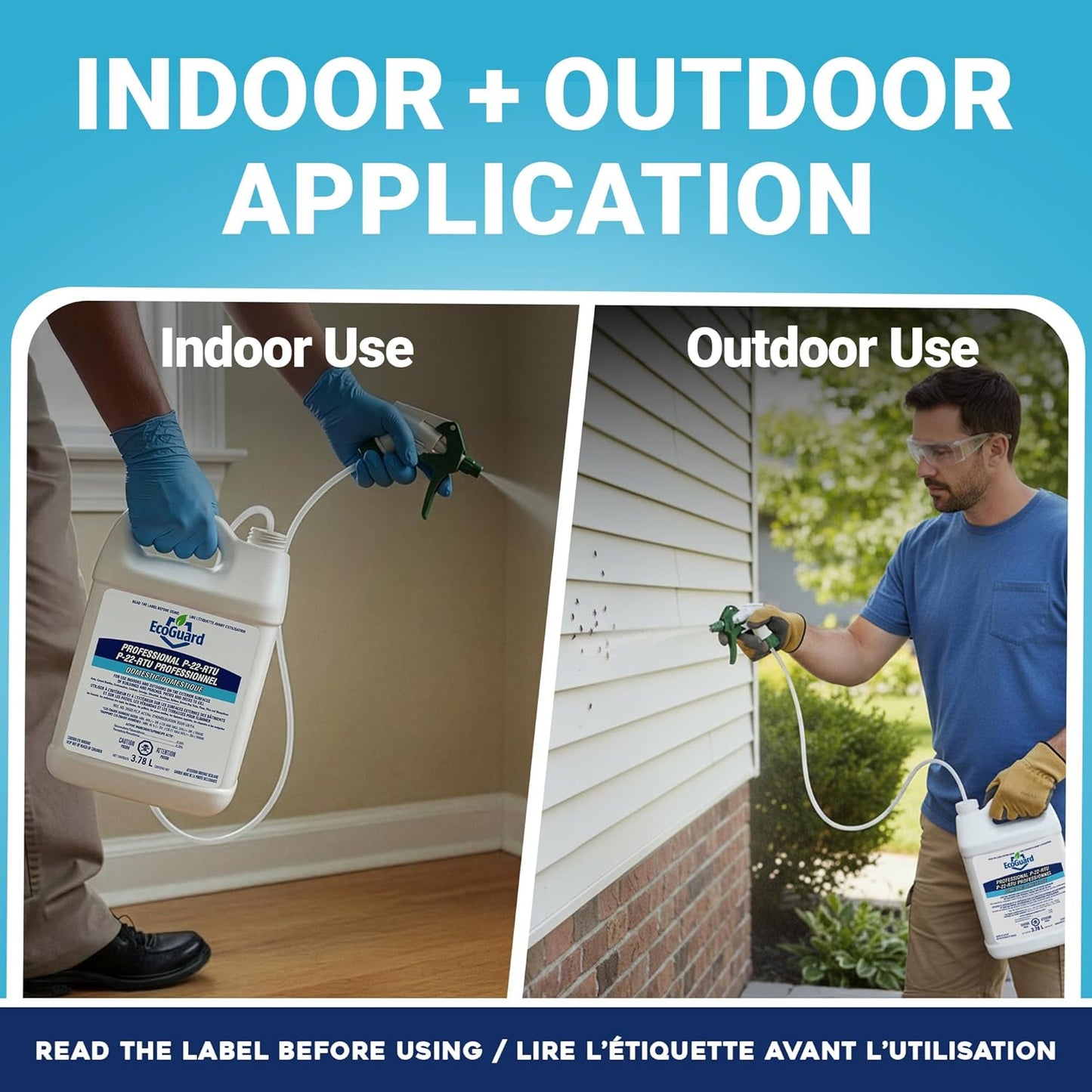 Kit Insecticide Professionnel – ÉCOGUARD P-22 Écoguard + Pulvérisateur Evika 1,5L