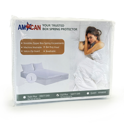Housse de sommier extensible en tricot avec fermeture éclair – 9 pouces