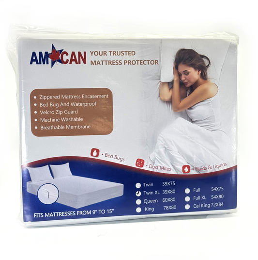 Housses de matelas certifié punaise de lit avec fermeture éclair (9 à 15 pouces d'épaisseur)