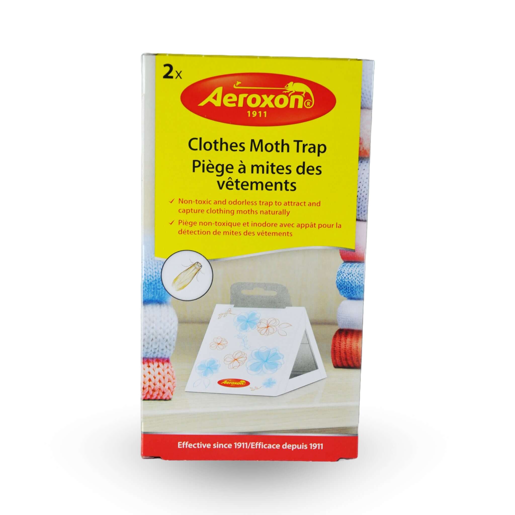 AEROXON Piège à Mites Vêtements & Garde-Robe | Non-Toxique (2 Pièges ...
