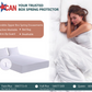 Housse de sommier extensible en tricot avec fermeture éclair – 9 pouces