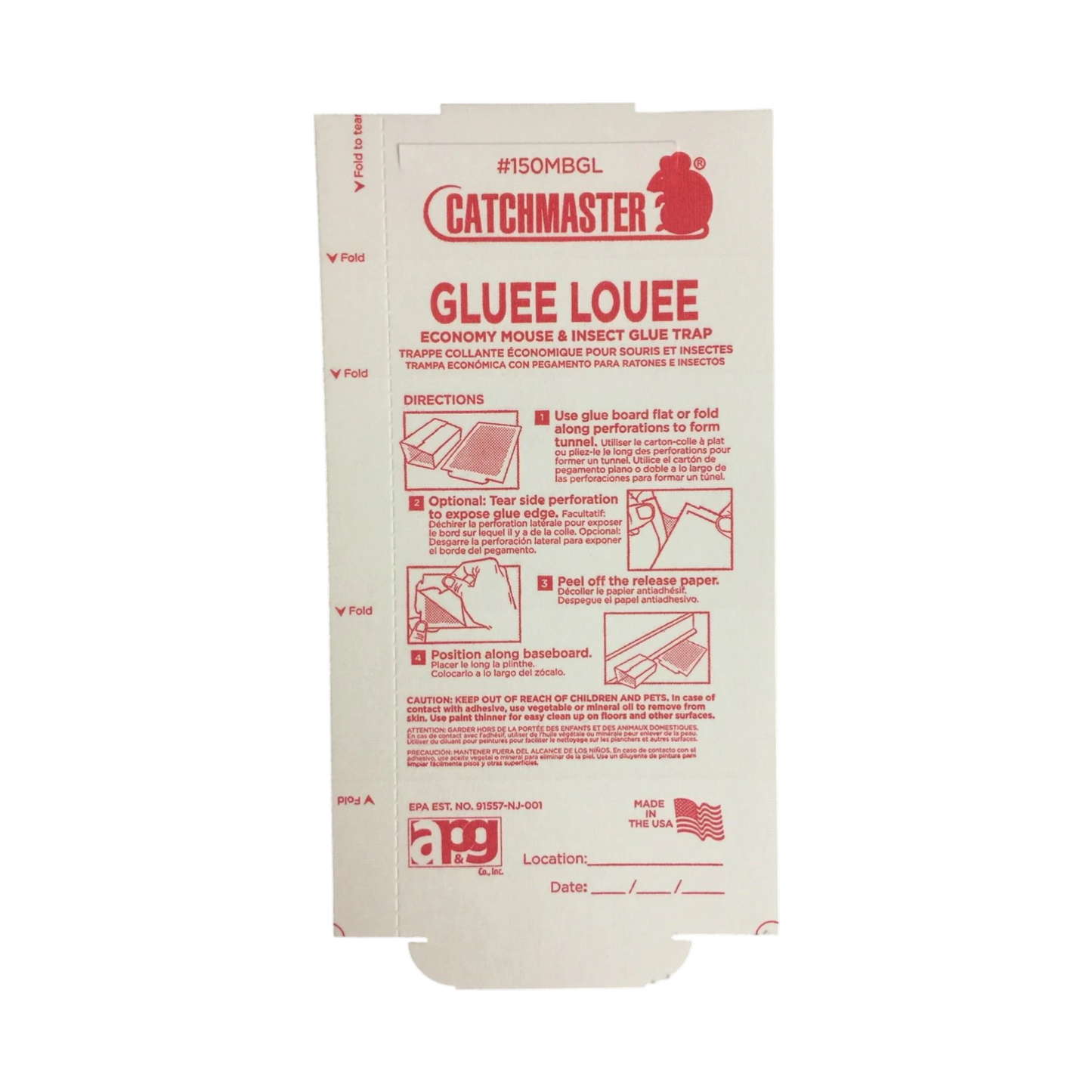 Plaques de glu Catchmaster – Économique, parfum beurre de cacahuète, 150/BX