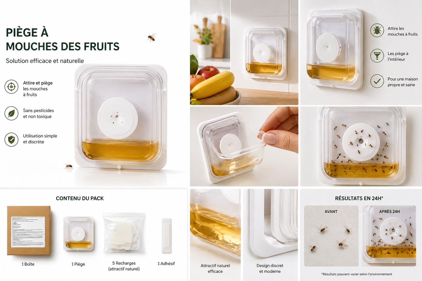 Trampa para moscas de la fruta comercial Onguard – Caja de 12