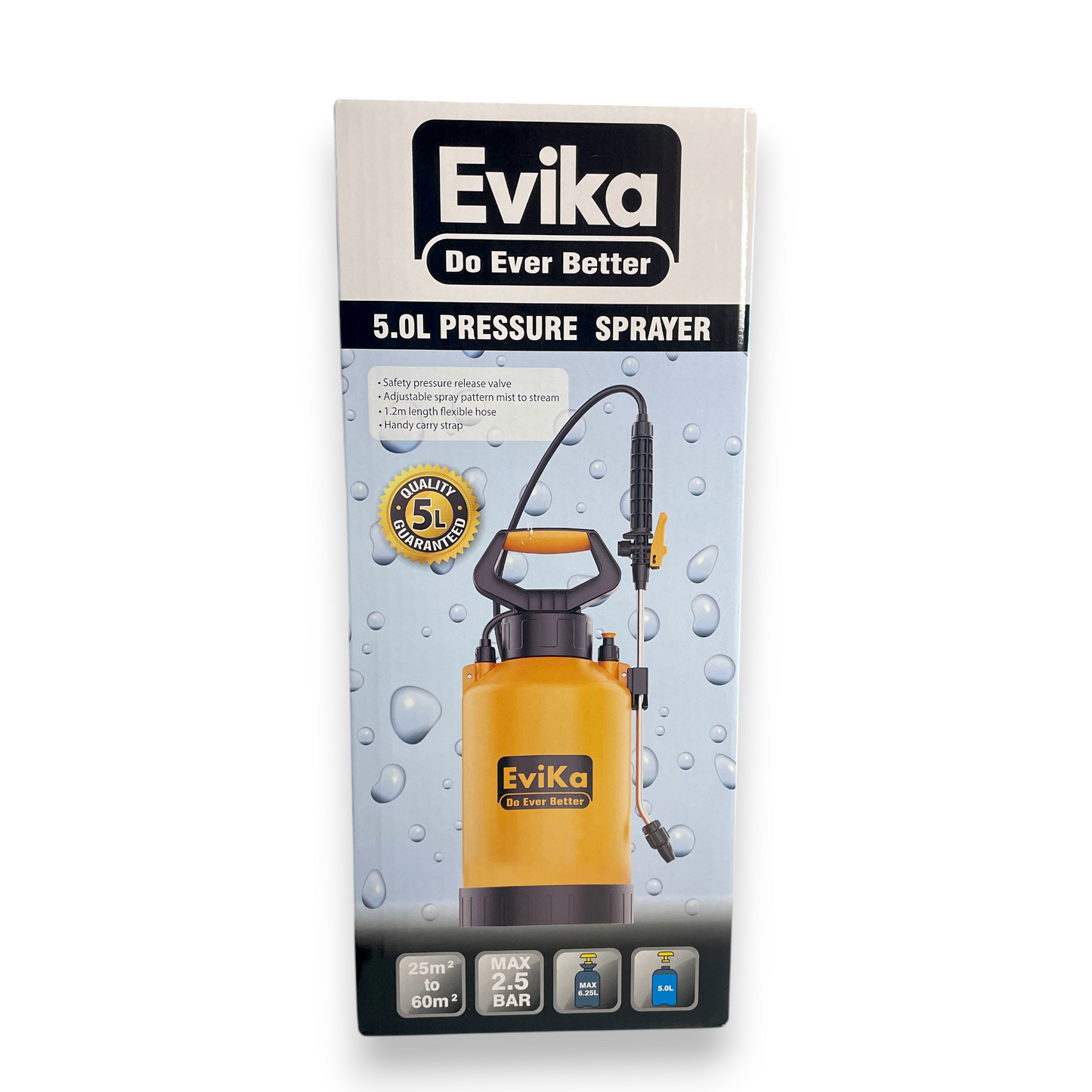 Pulvérisateur à pompe Evika 5L – Grandes surfaces, usage semi-professionnel intérieur et extérieur