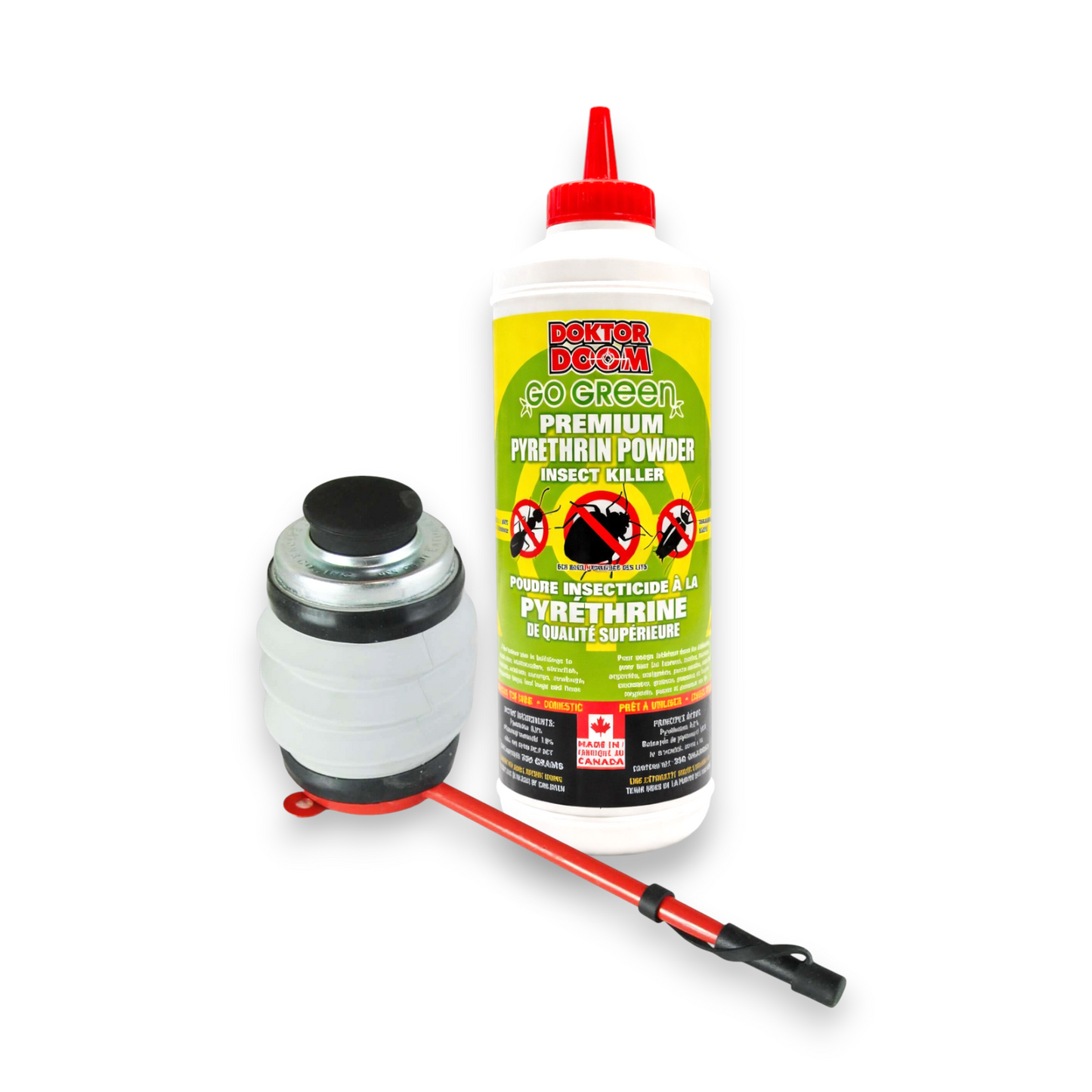 Kit poudre insecticide Doktor Doom Go Green 350g + Poudreuse applicateur JT Eaton