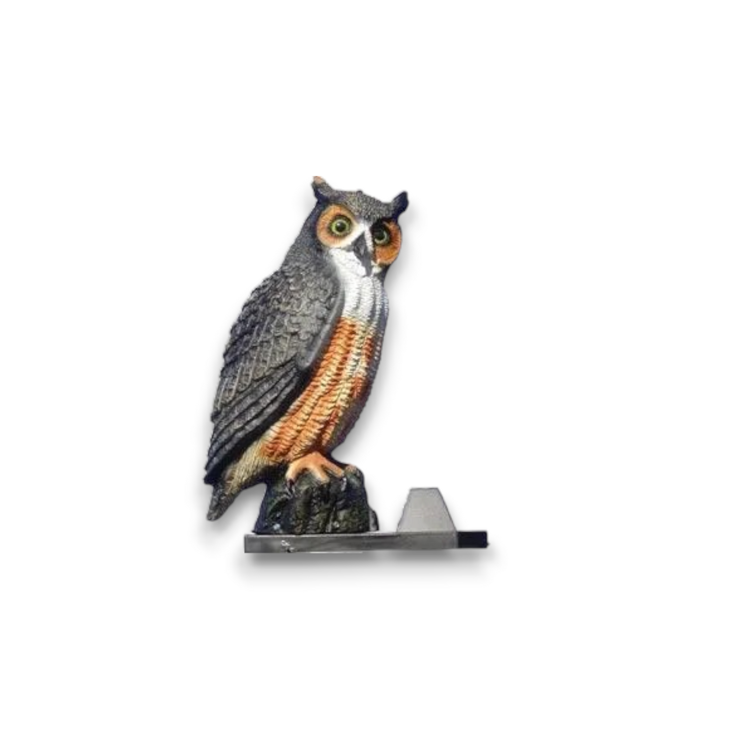 Hibou rotatif – Répulsif visuel à oiseaux à socle pivotant