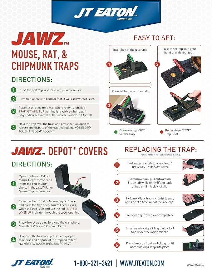 JT Eaton Jawz Mouse Depot Mouse Trap Cover