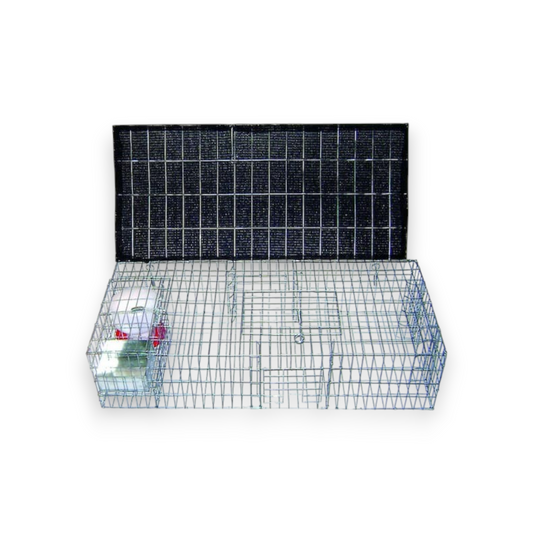 Piège à pigeons avec abri, abreuvoir et mangeoire – 35" x 16" x 8"