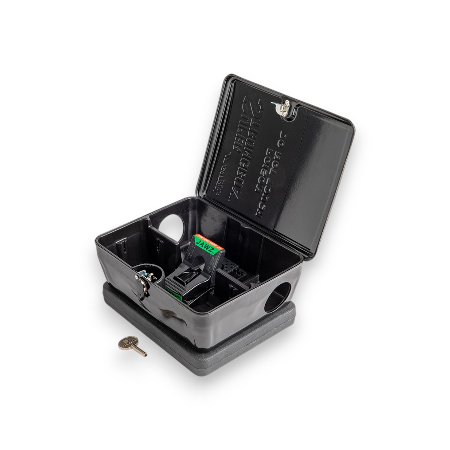 Station d'Appâtage Inviolable JT Eaton 912-BK Super Strongbox – Acier Thermolaqué Noir, Pavé Inclus