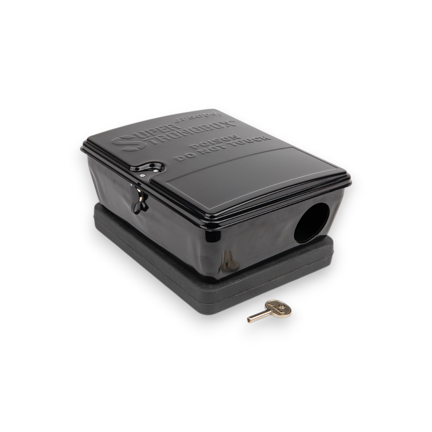 Station d'Appâtage Inviolable JT Eaton 912-BK Super Strongbox – Acier Thermolaqué Noir, Pavé Inclus