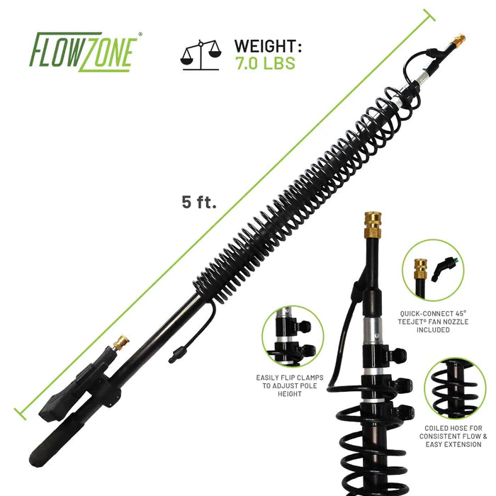 FlowZone Perche télescopique 24 pieds avec buse à jet plat 45° – FZAAOZ